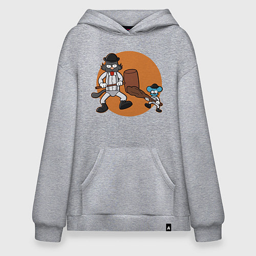 Худи оверсайз Шоу Щекотки и Царапки / Меланж – фото 1