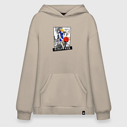 Худи оверсайз Рёта Кисэ на фоне манги