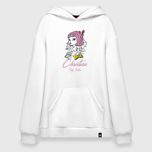 Худи оверсайз Christina - pulp fiction / Белый – фото 1