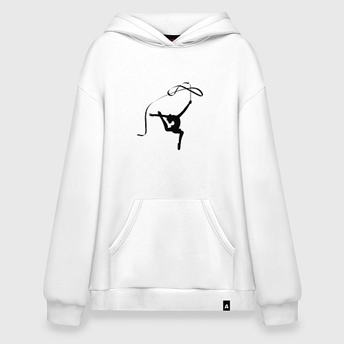 Худи оверсайз Гимнастка с лентой / Белый – фото 1