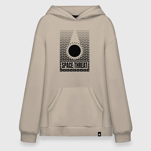 Худи оверсайз Космическая угроза / Миндальный – фото 1