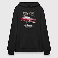 Толстовка-худи оверсайз Маслкар Ford Mustang, цвет: черный