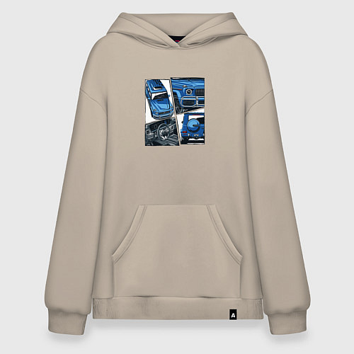 Худи оверсайз Mercedes-Benz G63 AMG Gelandewagen V1 / Миндальный – фото 1