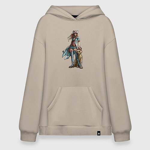 Худи оверсайз Fable II Героиня / Миндальный – фото 1