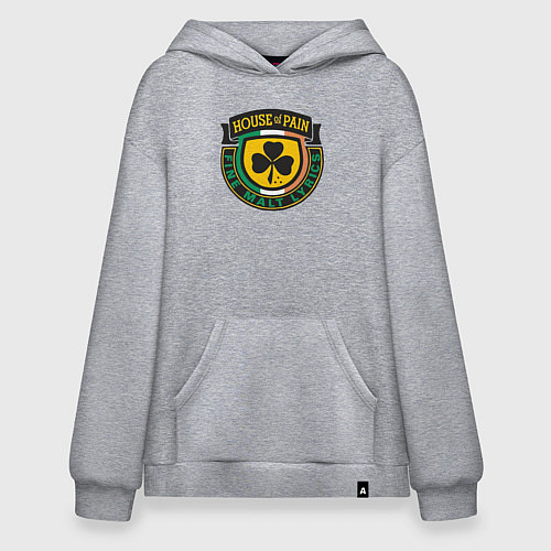 Худи оверсайз House of pain / Меланж – фото 1