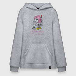 Толстовка-худи оверсайз Yaroslava - pulp fiction, цвет: меланж