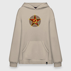 Толстовка-худи оверсайз Star USSR, цвет: миндальный
