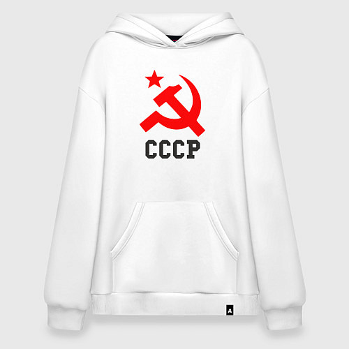 Худи оверсайз СССР стиль / Белый – фото 1