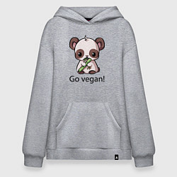 Худи оверсайз Go vegan - motto