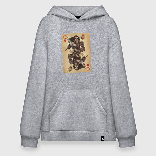 Худи оверсайз Fable III Героиня Яснодола, дама черви / Меланж – фото 1