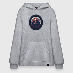 Худи оверсайз Японский рассвет в горах