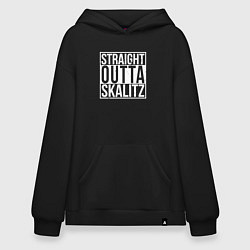 Толстовка-худи оверсайз Straight outta Skalitz, цвет: черный