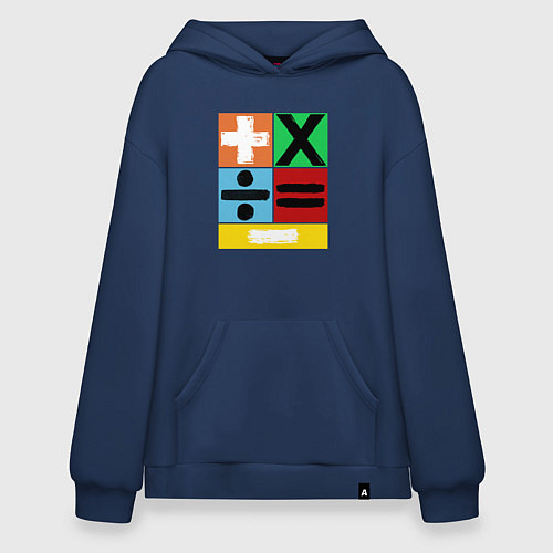 Худи оверсайз Математическая эра Эда Ширана / Тёмно-синий – фото 1