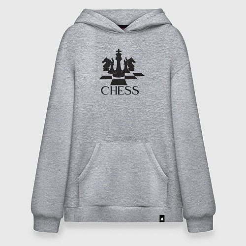 Худи оверсайз Chess play / Меланж – фото 1