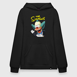 Толстовка-худи оверсайз Krusty the clown, цвет: черный