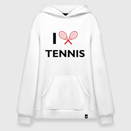 Худи оверсайз I Love Tennis / Белый – фото 1