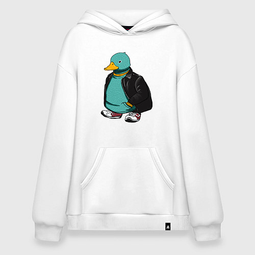 Худи оверсайз Уточка в курточке / Белый – фото 1