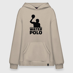 Толстовка-худи оверсайз Водное поло, цвет: миндальный