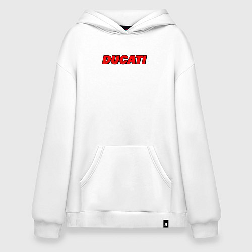 Худи оверсайз Ducati - красный градиент / Белый – фото 1