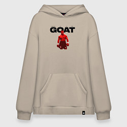 Толстовка-худи оверсайз GOAT - Mike Tyson, цвет: миндальный
