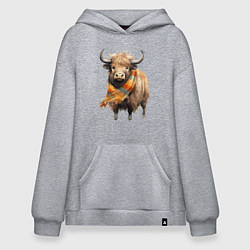 Худи оверсайз Буйвол в шарфе