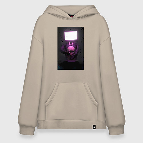 Худи оверсайз Tvman-skibidi / Миндальный – фото 1