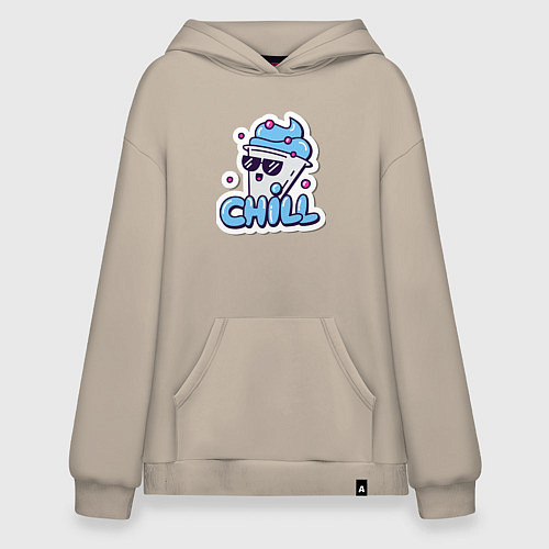 Худи оверсайз Отдых chill / Миндальный – фото 1