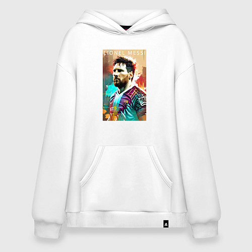 Худи оверсайз Lionel Messi - football - striker / Белый – фото 1