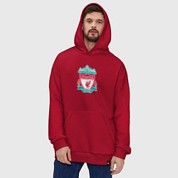 Толстовка-худи оверсайз Liverpool fc sport collection, цвет: красный — фото 2