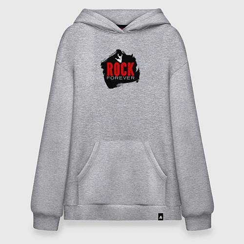 Худи оверсайз Rock forever / Меланж – фото 1