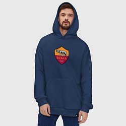 Толстовка-худи оверсайз Roma sport fc, цвет: тёмно-синий — фото 2