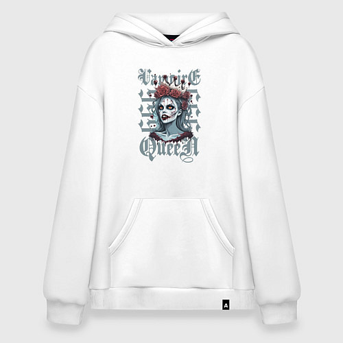 Худи оверсайз Королева зомби-вампиров на хэллоуин / Белый – фото 1