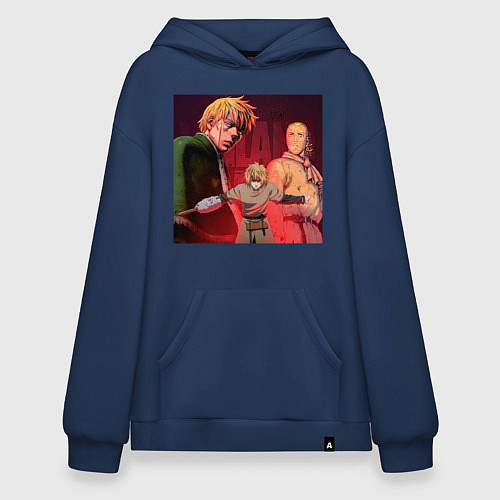 Худи оверсайз Сага о Винланде - Время / Тёмно-синий – фото 1