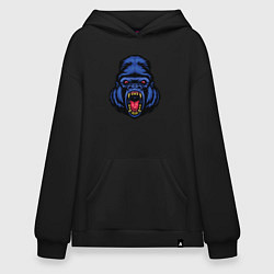 Толстовка-худи оверсайз Blue monkey, цвет: черный