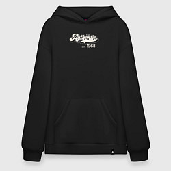 Толстовка-худи оверсайз Authentic 1968, цвет: черный