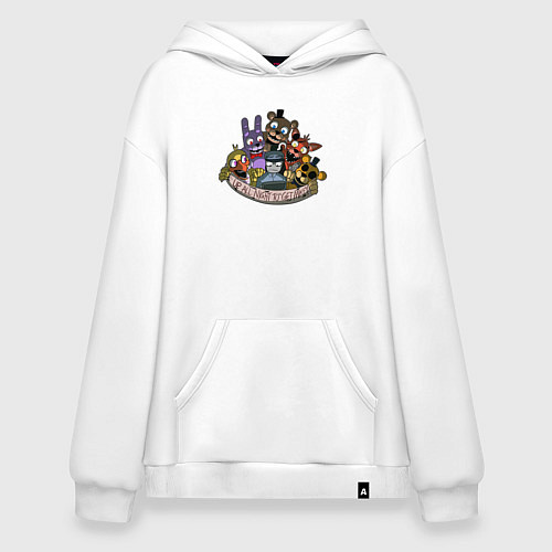 Худи оверсайз Команда ФНАФ / Белый – фото 1