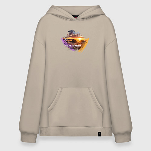 Худи оверсайз Бразилия: Рио / Миндальный – фото 1