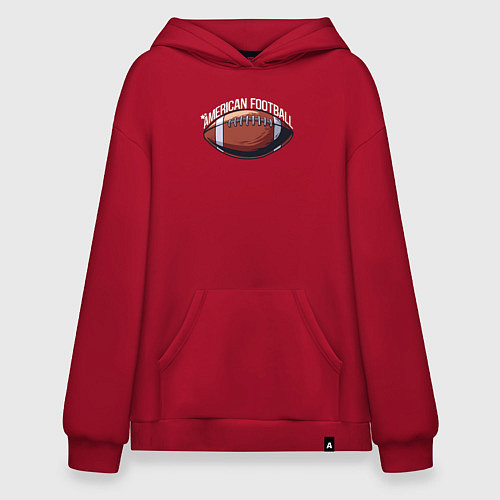 Худи оверсайз American football / Красный – фото 1