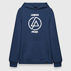 Толстовка-худи оверсайз Linkin Park logo, цвет: тёмно-синий