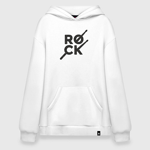 Худи оверсайз Рок барабанщик / Белый – фото 1