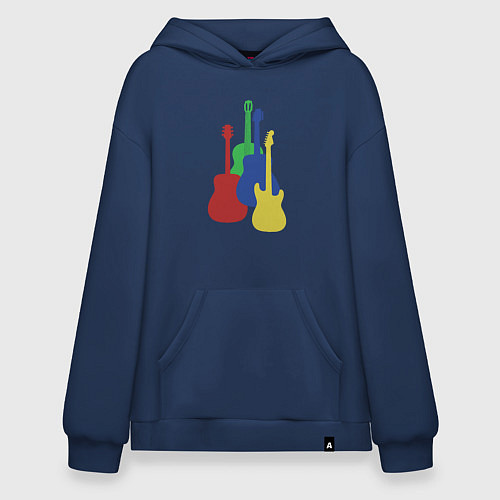 Худи оверсайз Цветные мелодии / Тёмно-синий – фото 1