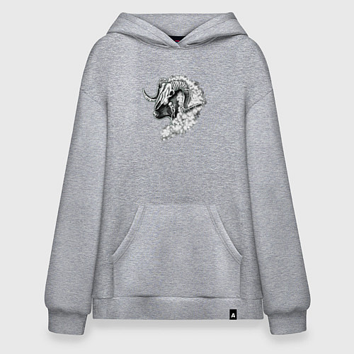 Худи оверсайз Sheepskin wolf / Меланж – фото 1