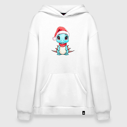 Худи оверсайз Маленький дракончик символ года / Белый – фото 1