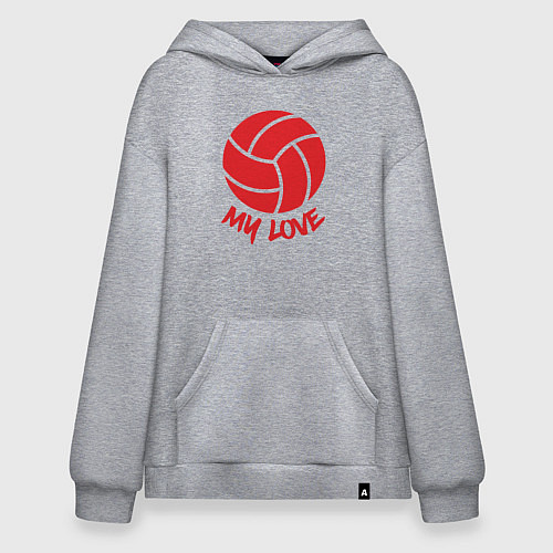 Худи оверсайз Volleyball my love / Меланж – фото 1