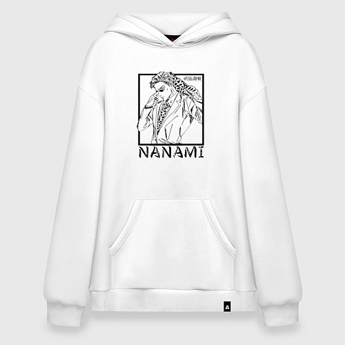 Худи оверсайз Кэнто Нанами - Магическая битва / Белый – фото 1