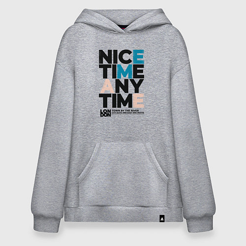 Худи оверсайз Nice time / Меланж – фото 1