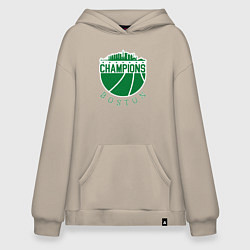 Толстовка-худи оверсайз Boston champions, цвет: миндальный