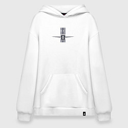 Толстовка-худи оверсайз VNV Nation - a futurepop band, цвет: белый