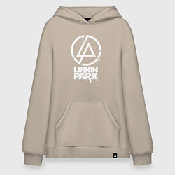 Толстовка-худи оверсайз Linkin Park - white, цвет: миндальный