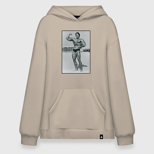 Худи оверсайз Mister Schwarzenegger / Миндальный – фото 1